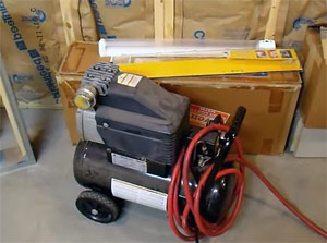 for blow out services our team uses an air compressor